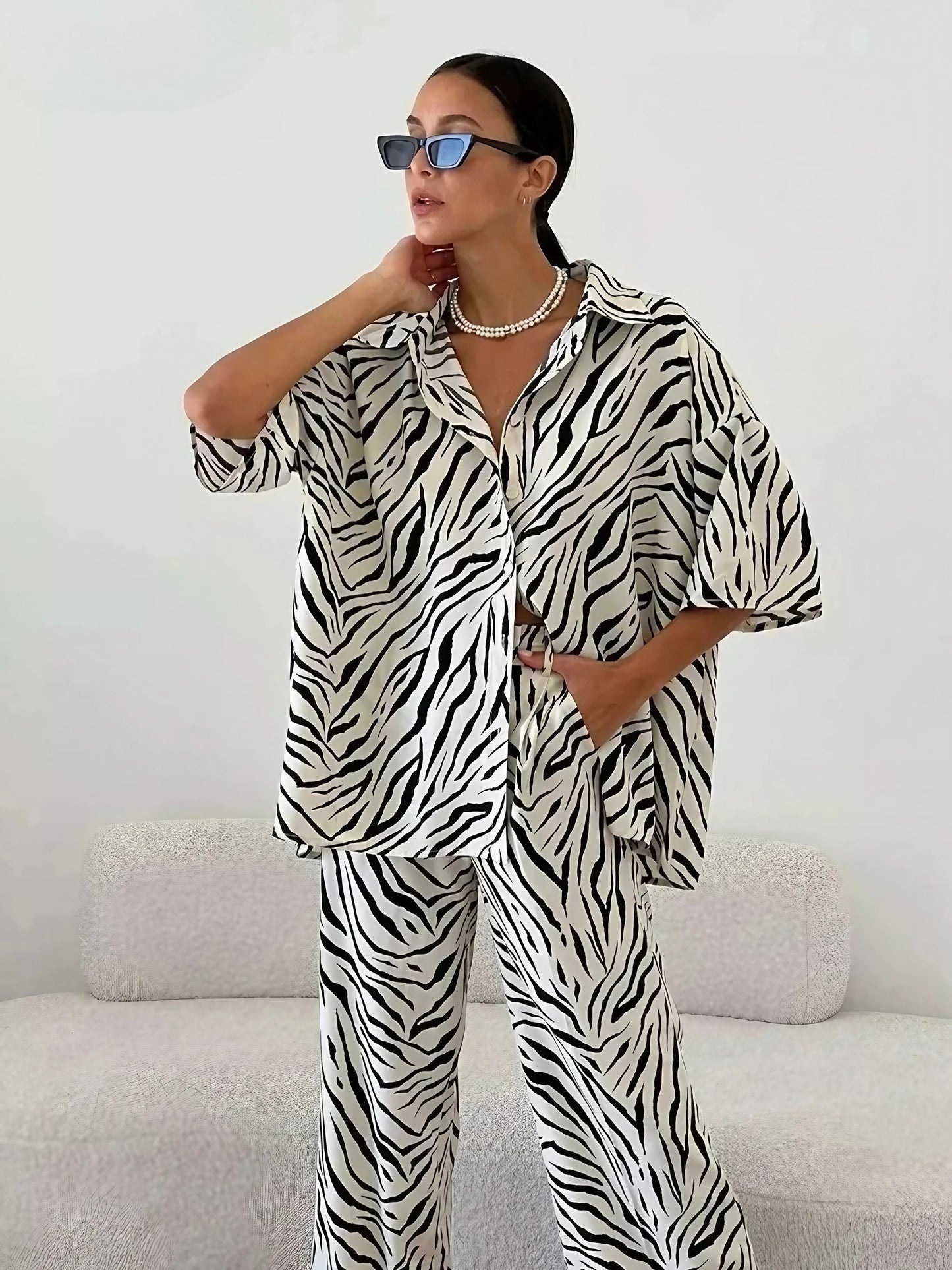 Lauren Zebra Print 2-Piece Set