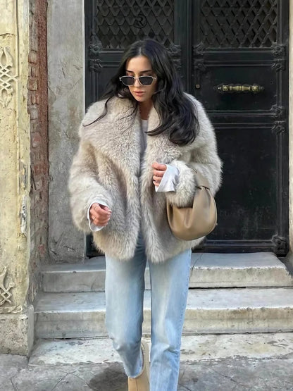 Luxury Faux Fur Jacket