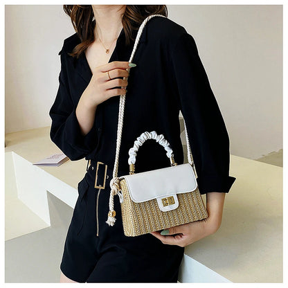 Crossbody Straw Beach Bag