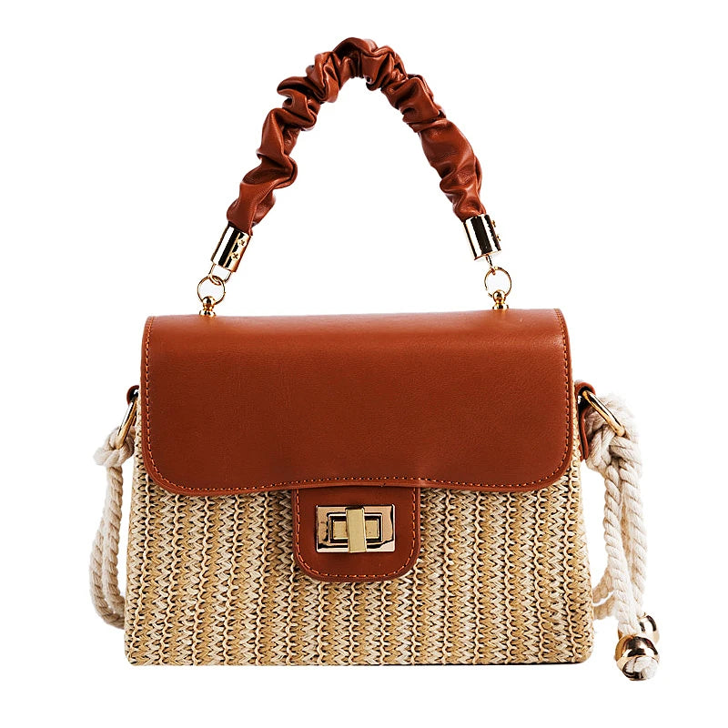 Crossbody Straw Beach Bag