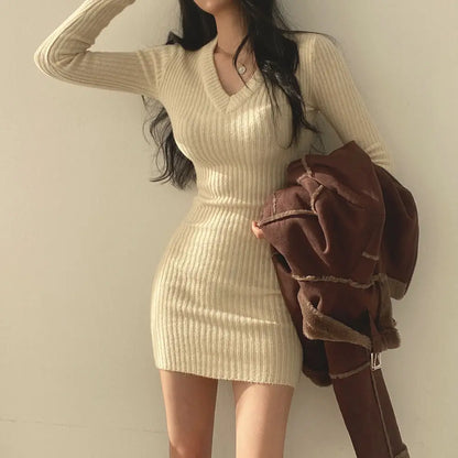 Classic Knit Slim Dress