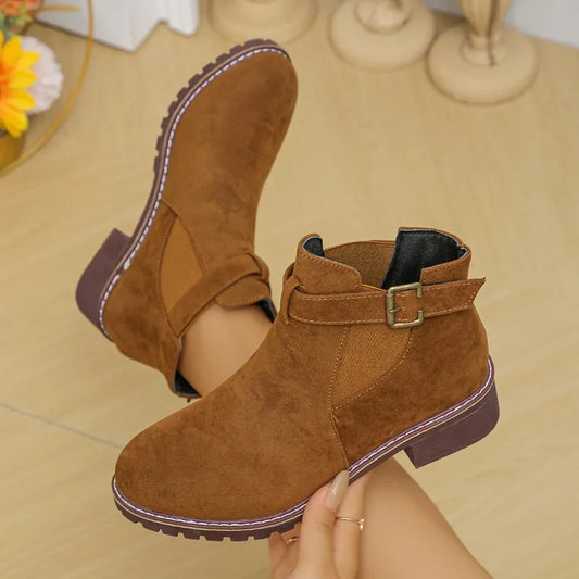 High Quality Belt Buckle Women Boots