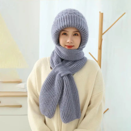 Cozy and Chic Knitted Hat & Scarf Set