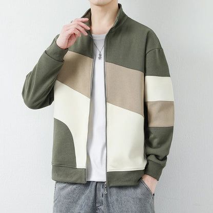 Color Block Zip-Up Jacket