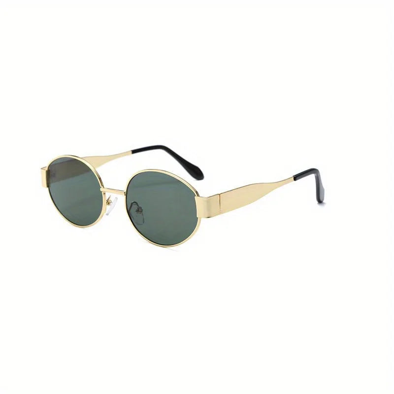 Chic Oval Metal Frame Sunglasses