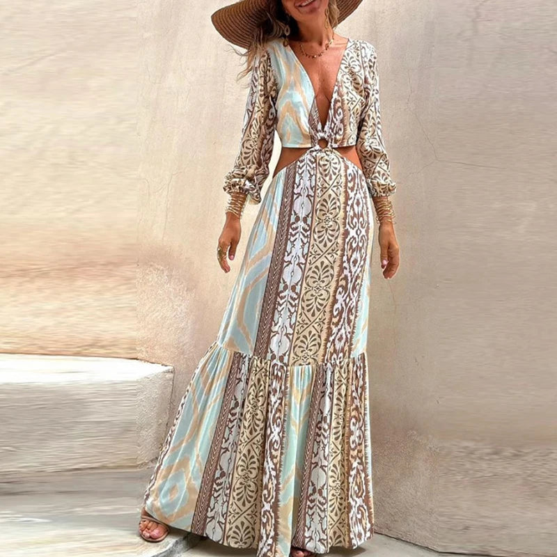 Lauren Waist Hollow Bohemian Dress