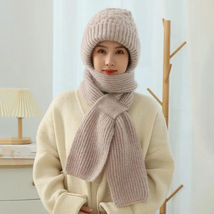 Cozy and Chic Knitted Hat & Scarf Set