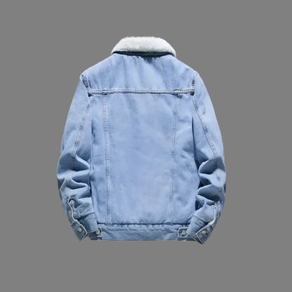 Casual Denim Jacket Fleece-lined