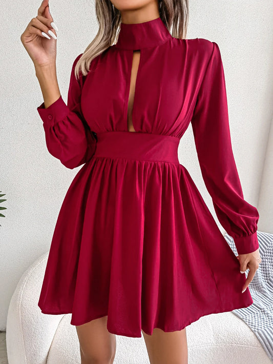 Casual Hollow Out A-Line Dress