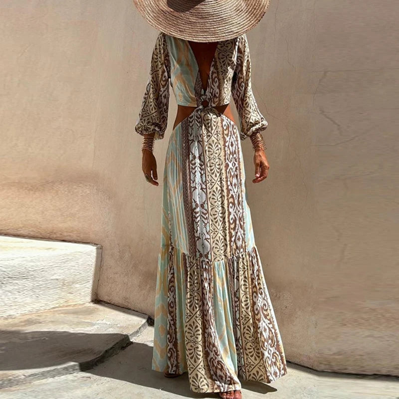 Lauren Waist Hollow Bohemian Dress