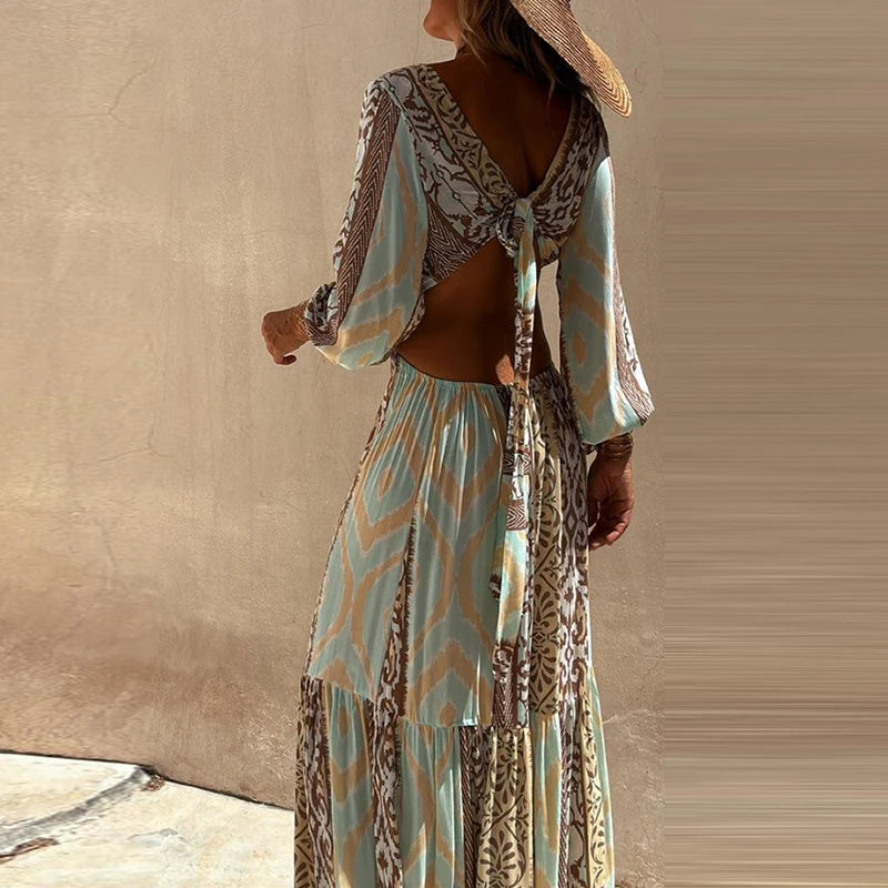 Lauren Waist Hollow Bohemian Dress