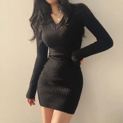 Classic Knit Slim Dress