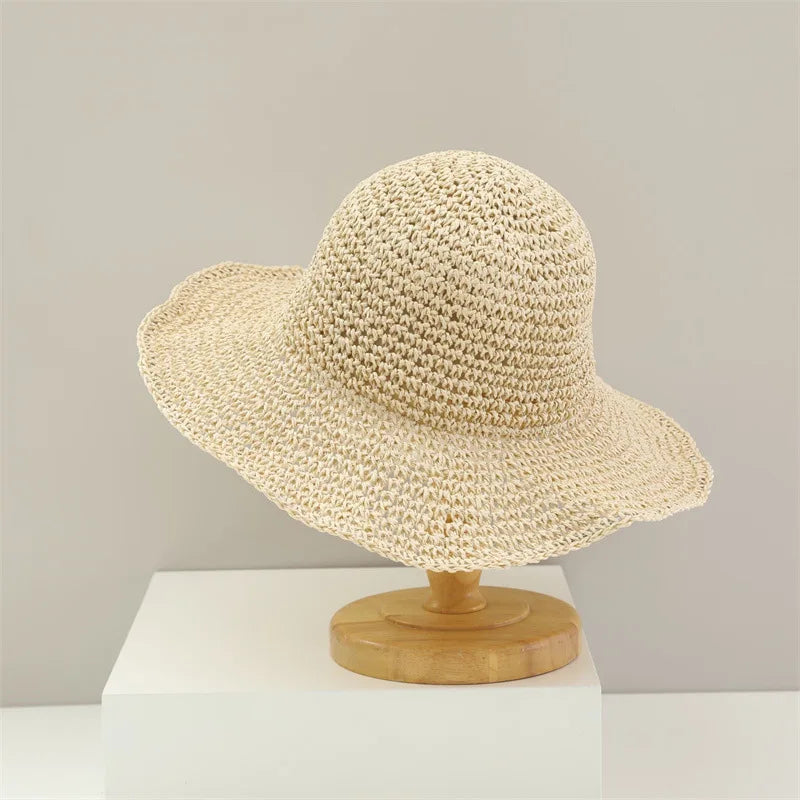 Essentials Hand Crocheted Straw Hat & Bag Set