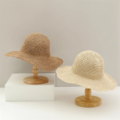 Essentials Hand Crocheted Straw Hat & Bag Set