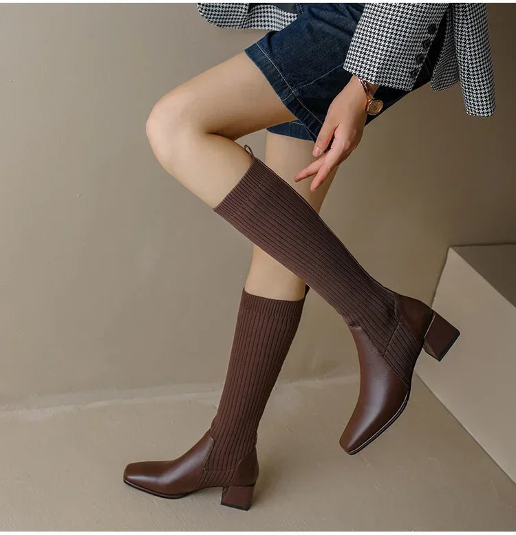 Elegant Winter Knitted Long Boots