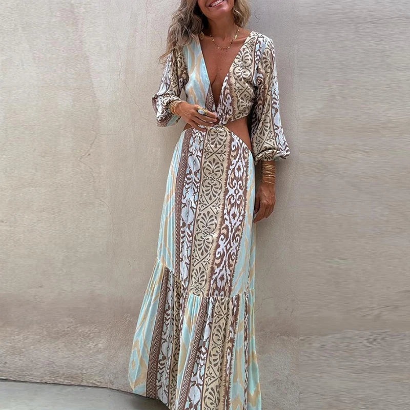 Lauren Waist Hollow Bohemian Dress