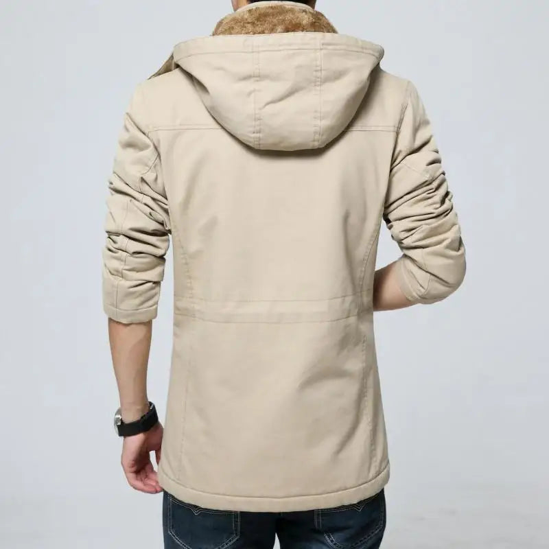 Casual Men’s Hooded Trench Coat