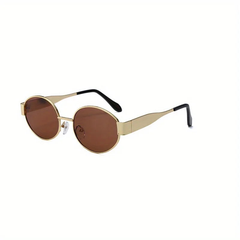 Chic Oval Metal Frame Sunglasses