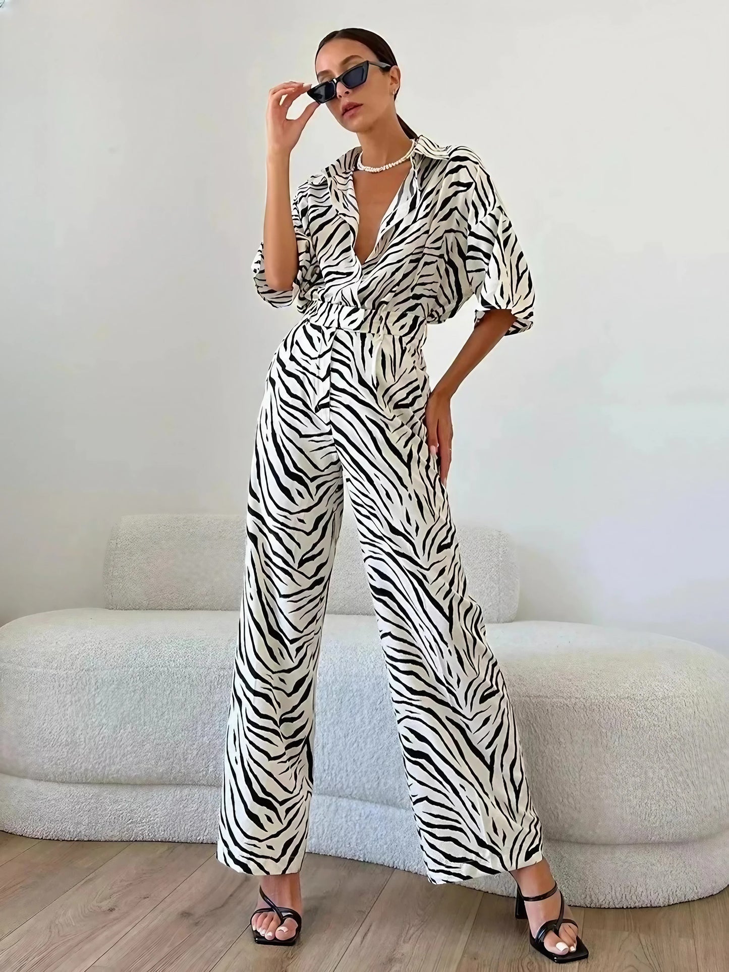 Lauren Zebra Print 2-Piece Set