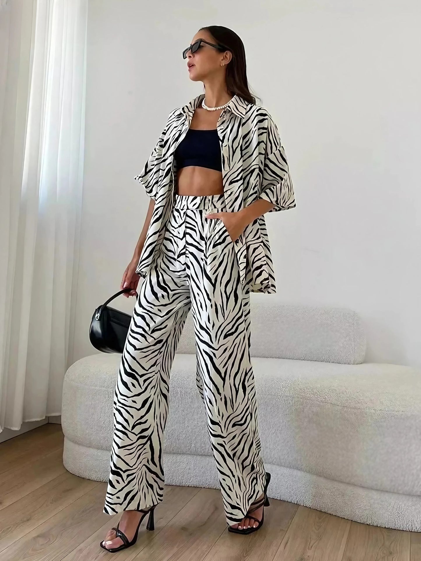 Lauren Zebra Print 2-Piece Set