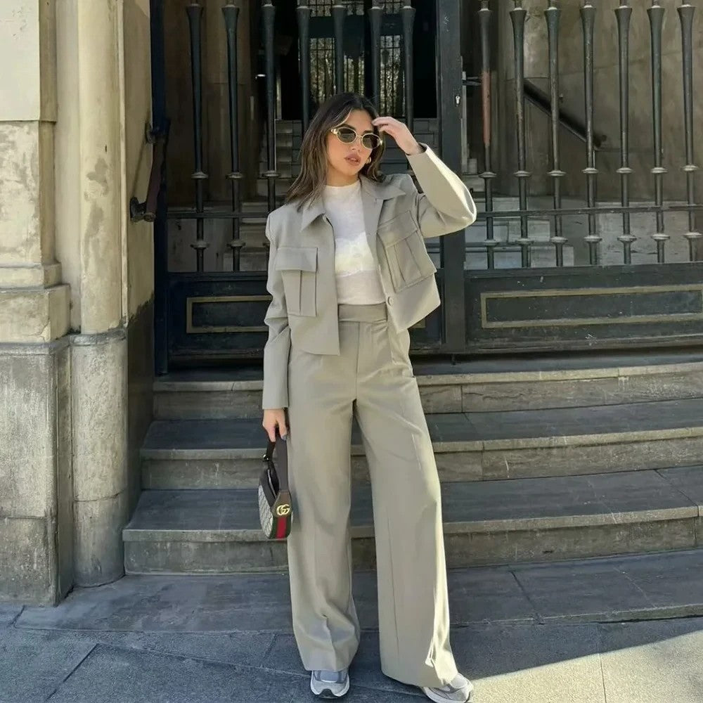 Urban Elegance: Two-Piece Streetwear Suit