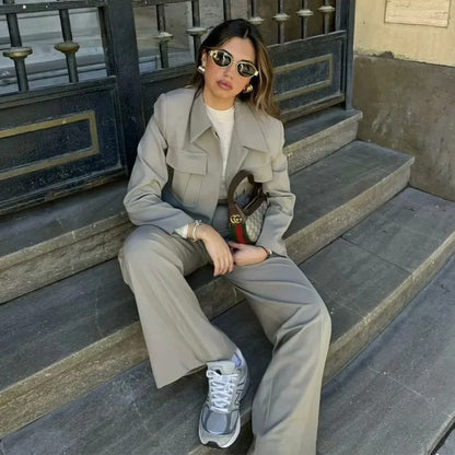 Urban Elegance: Two-Piece Streetwear Suit