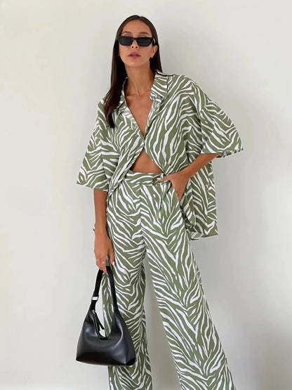 Lauren Zebra Print 2-Piece Set